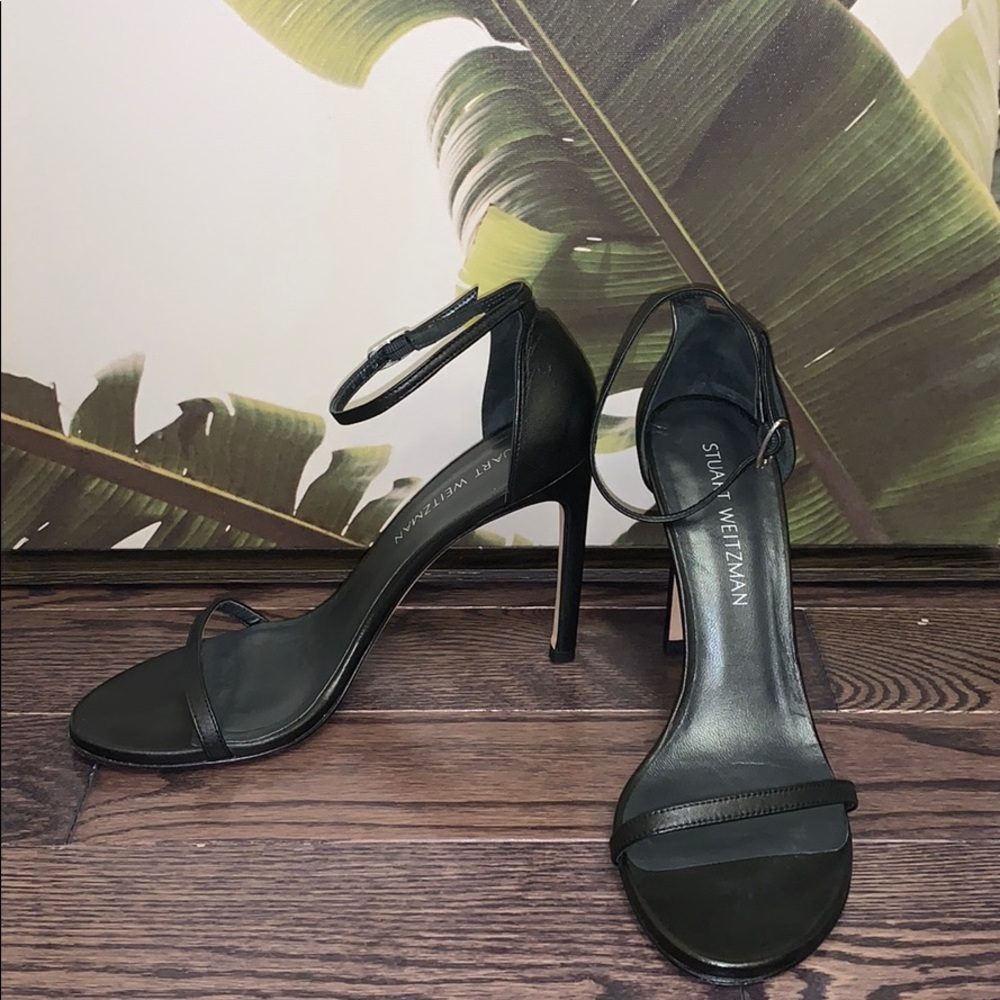 Black Stuart Weitzman Strappy Heels